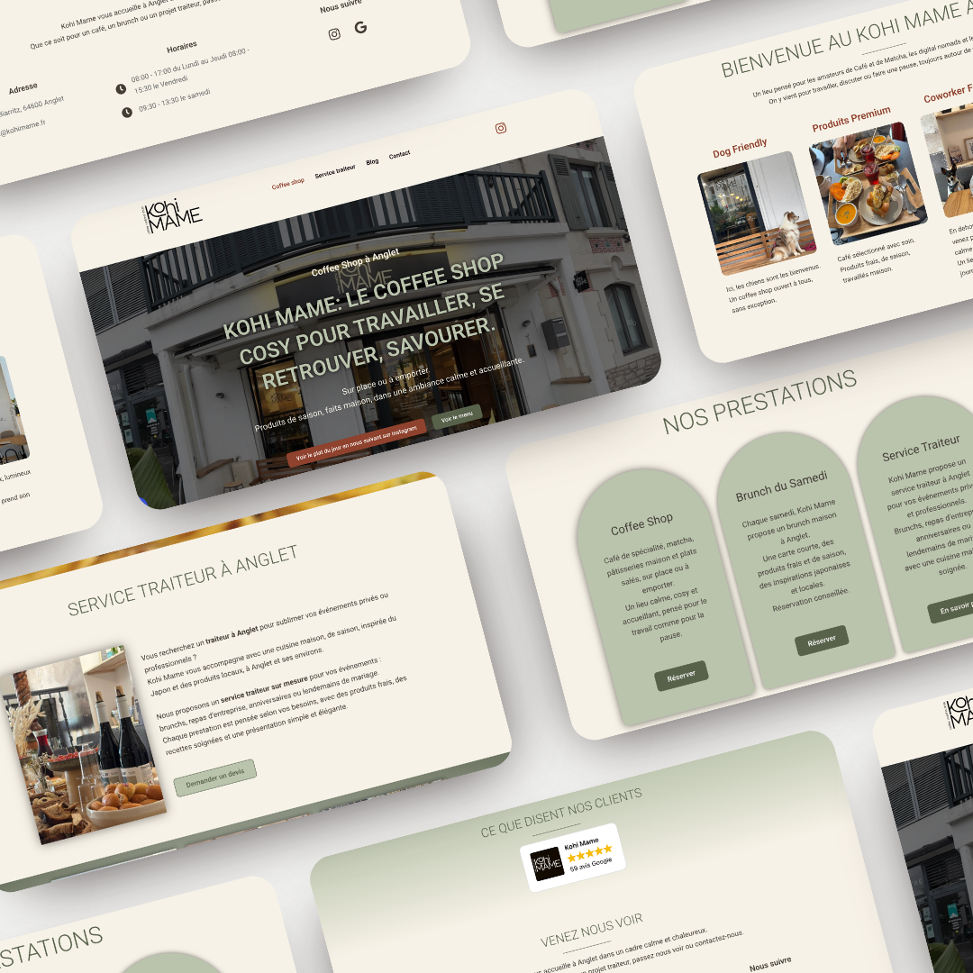 Kohi Mame — Conception de site web