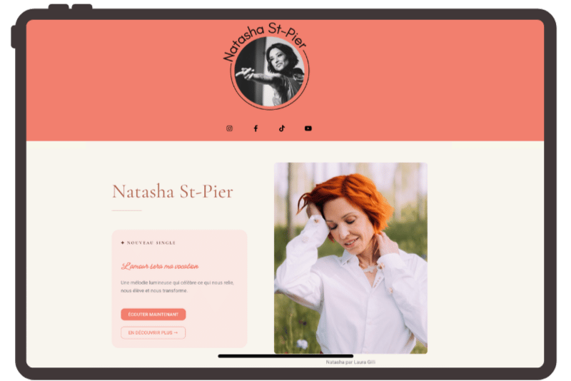Site web chanteuse
