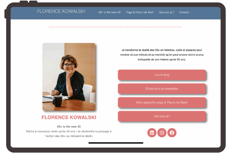 Site web réalisé pour une freelance par Liliedoscope