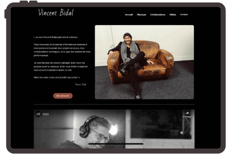Site web musicien