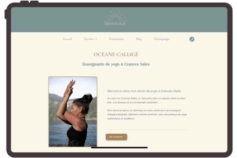 Site web yoga