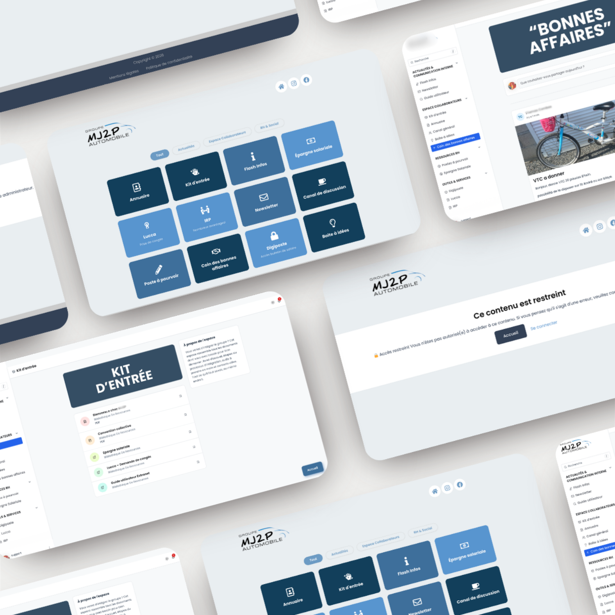 MJ2P Automobile — Conception de site web