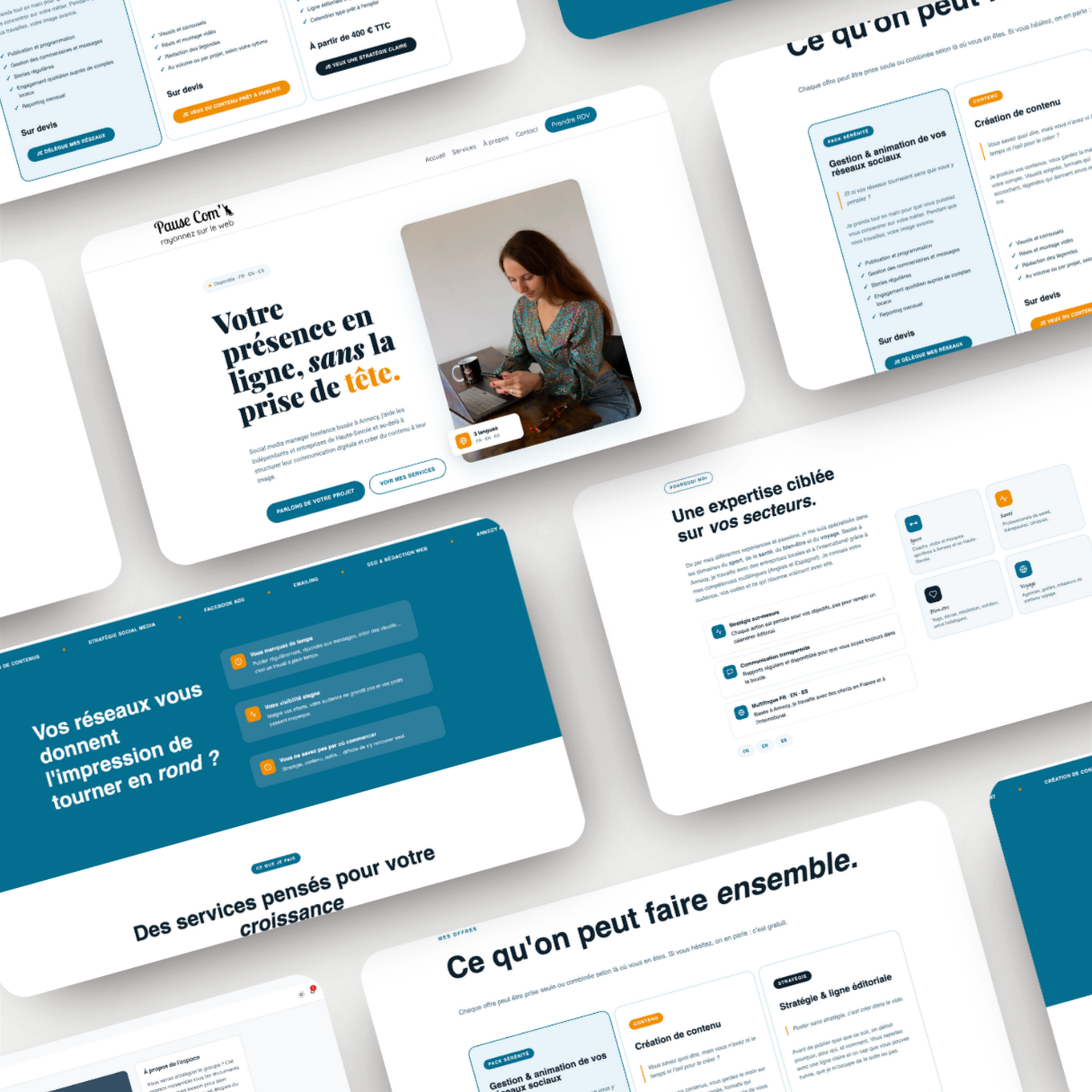 Pause Com' — Conception de site web